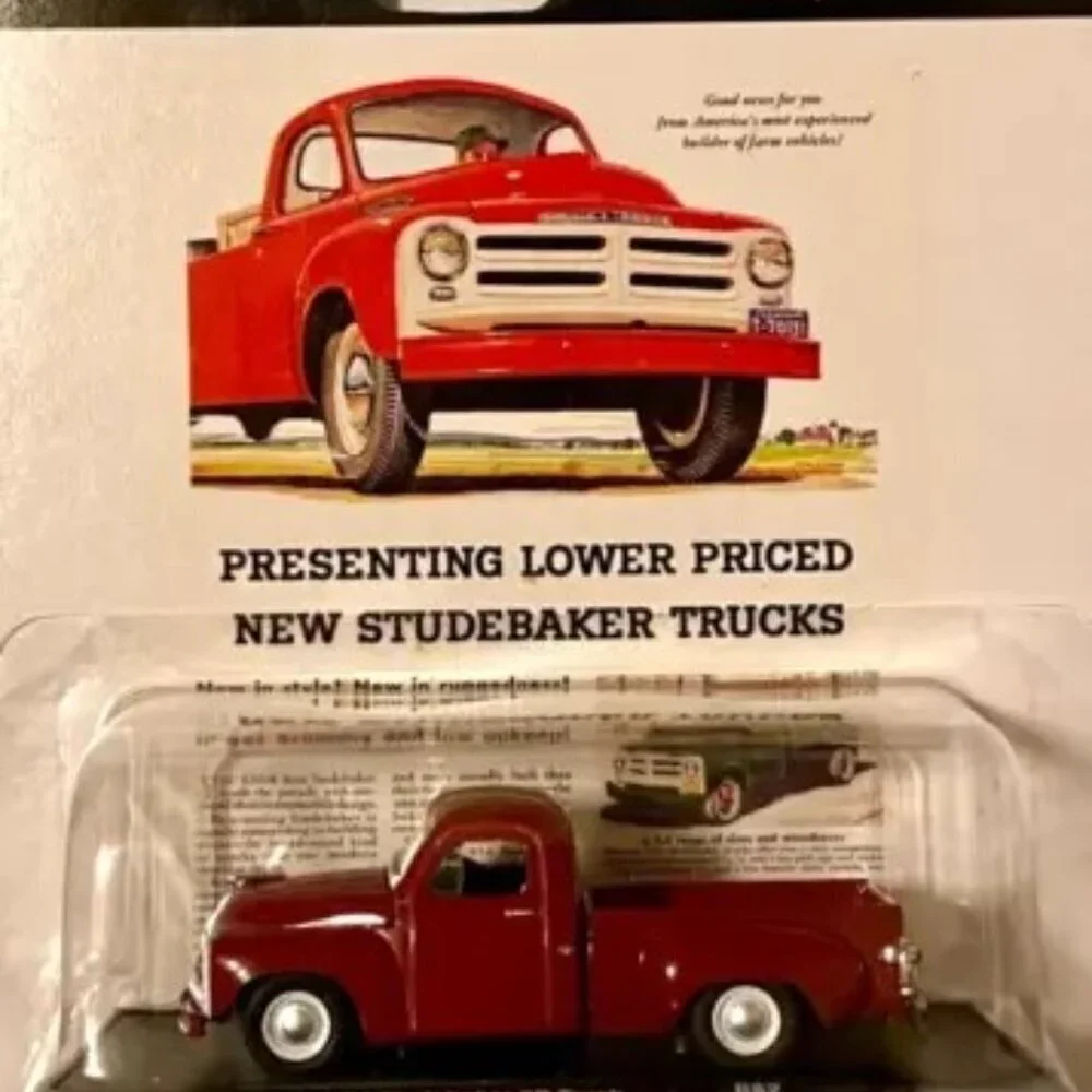 M2 Machines‎ 1954 Studebaker 3R Truck Rubber Tires Red 1:64 Die-cast Model NIP